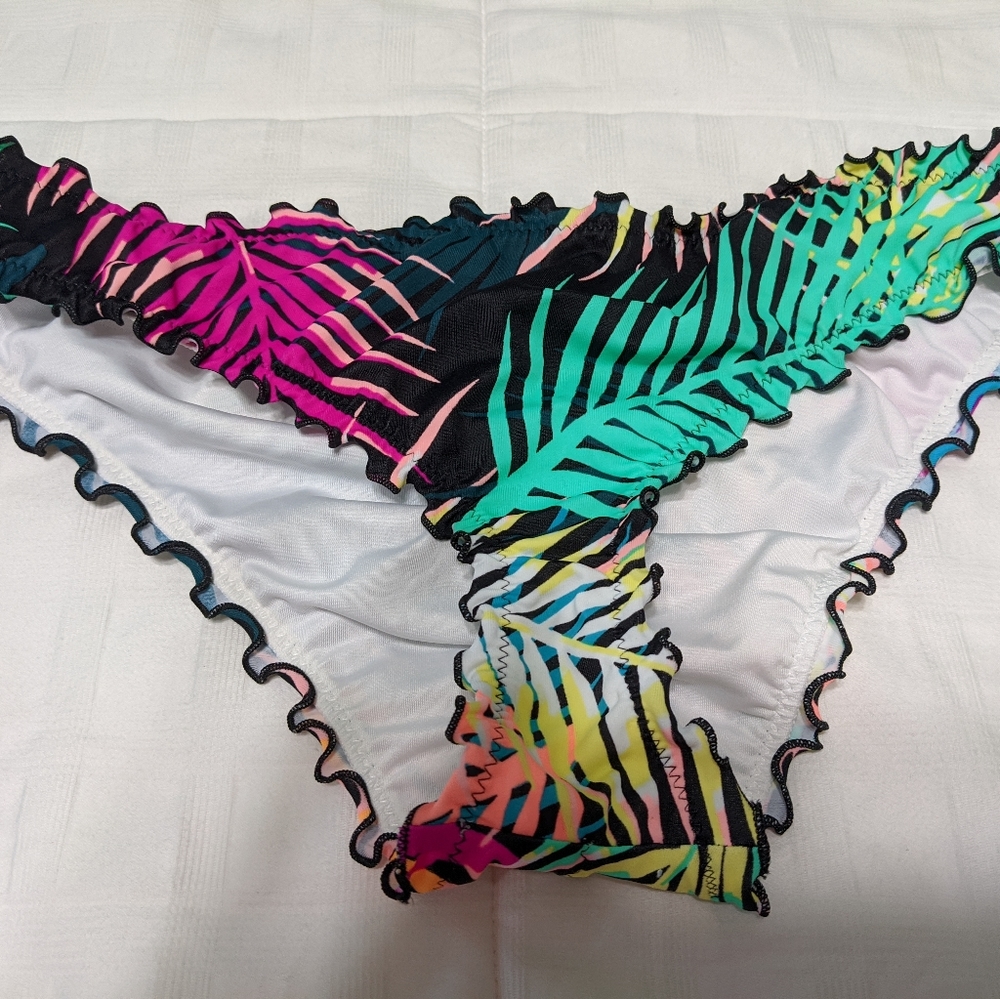 Shade & shore bikini bottom bright palm leaves
